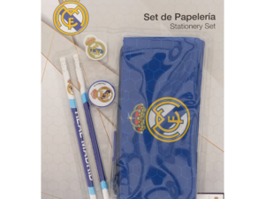 REAL MADRID: SET PAPELERÍA CON PORTATODO TRIPLE
