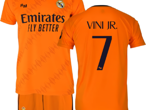 REAL MADRID: CAMISETA SEGUNDA EQUIPACIÓN. VINI JR. (Replica)