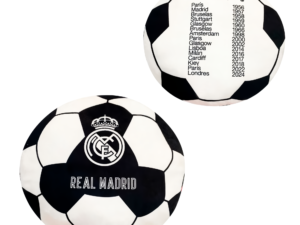 REAL MADRID: COJIN BALÓN REYES DE EUROPA 40 CM