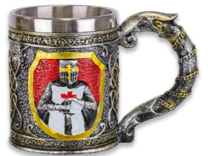 TAZA DECORACIÓN TEMPLARIA RESINA 12 CM. COD: 39371