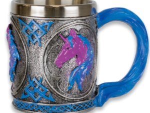 TAZA DECORACIÓN FANTASIA UNICORNIO RESINA 12 CM. COD: 39369