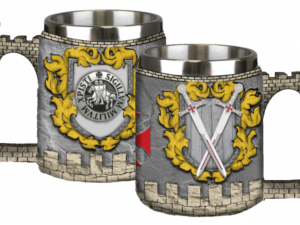 TAZA DECORACIÓN CASTILLO TEMPLARIO RESINA 12 CM. COD: 39383