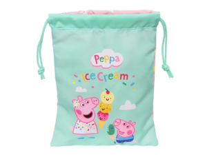 PEPPA PIG: BOLSA MERIENDA ICE CREAM 25 cm
