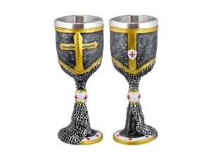 COPA DECORACION TEMPLARIOS COTA DE MALLA RESINA.  COD: 39076