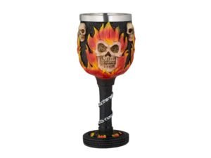 COPA DECORACION ORNAMENTO SKULL AND FLAMES.   COD: 39615