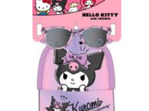 SET DE GORRAS Y GAFAS DE SOL KUROMI DE HELLO KITTY