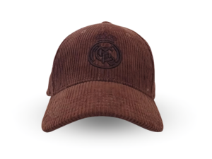 GORRA OFICIAL DEL REAL MADRID PANA MARRÓN ADULTO