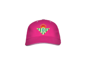 GORRA ESCUDO ROSA DE REAL BETIS B.P. JUNIOR & ADULTO.