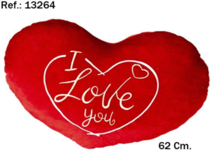 SAN VALENTÍN: PELUCHE CORAZÓN “I LOVE YOU DORADO” 62 cm
