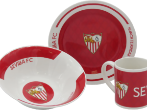 SET DESAYUNO 3 PIEZAS CERAMICA C/CAJA DEL SEVILLA C.F