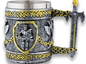 TAZA DECORACIÓN CABALLERO TEMPLARIO RESINA 12 CM. COD: 39294
