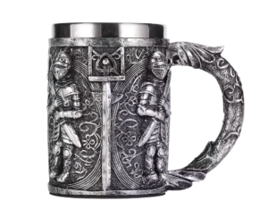 TAZA DECORACIÓN GUARDIANES TEMPLARIOS RESINA 12 CM. COD: 39380