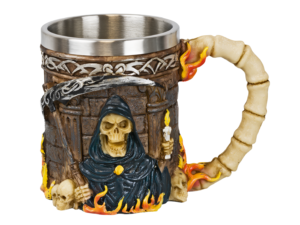 TAZA DECORACIÓN LA MUERTE RESINA 12 CM. COD: 39040