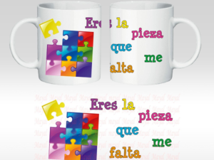 SAN VALENTÍN: TAZA CERÁMICA “PIEZA QUE FALTA” CON CAJA DE REGALO
