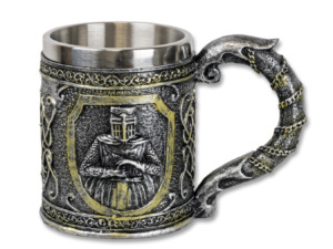 TAZA DECORACIÓN TEMPLARIOS RESINA 12 CM.  COD: 39038