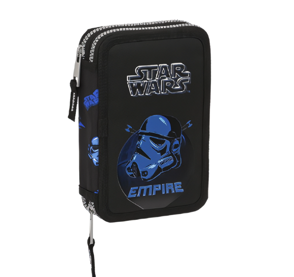 CONJUNTO (MOCHILA 3D DE THE WARS 33 cm + PLUMIER 29 PIEZAS + BOTELLA DE ACERO INOX DE STAR WARS 780 ml + BRAGA DE STAR WARS + REGALO SORPRESA) - Imagen 2