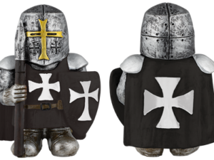 FIGURA RESINA CABALLERO TEMPLARIO LANZA NEGRO.  COD: 39447