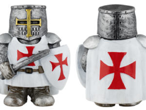 FIGURA RESINA CABALLERO TEMPLARIO ESPADA BLANCA.  COD : 39448