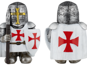 FIGURA RESINA CABALLERO TEMPLARIO LANZA BLANCA.  COD: 39451