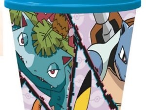 VASO CON CAÑA DISTORSIÓN POKEMON 430 ml
