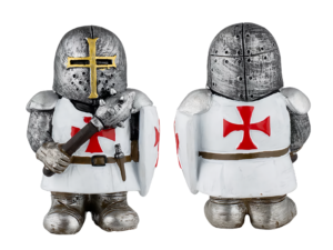 COLECCION DE FIGURAS RESINA CABALLERO TEMPLARIO BLANCO.  COD: 394(48-51)