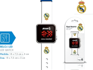 RELOJ LED WHITE DEL R. MADRID