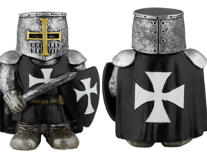 FIGURA RESINA CABALLERO TEMPLARIO ESPADA NEGRO COD: 39444