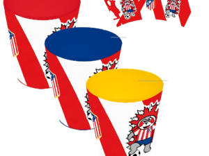 SET DE 3 VASOS DEL ATLÉTICO MADRID