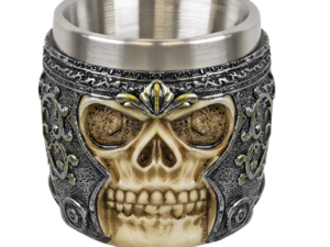 VASO CHUPITO DECORACIÓN CALAVERA RESINA.  COD: 39028