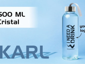 BIDÓN TRASPARENTE CRISTAL “KARL”.  COD: Z-9380.