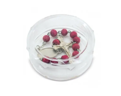 ROSARIO PERFUMADO DE MANO COBRE Y MADERA “GLORIA”. COD: Z-686 - Imagen 2