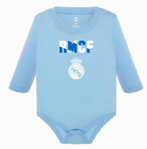 BODY SUIT MANGA CORTA BEBE REAL MADRID AZUL.