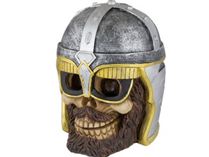 FIGURA DE RESINA CALAVERA VIKINGO 10 cm. COD: 39480