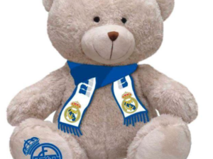 PELUCHE OSITO CON BUFANDA DEL REAL MADRID