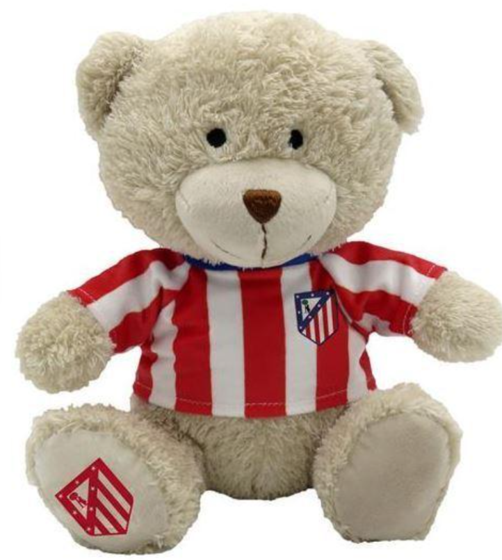 PELUCHE OSITO CON CAMISETA DEL ATLÉTICO DE MADRID