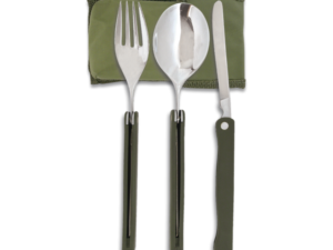 SET DE CAMPING ALBAINOX 3 PZ C/FUNDA   CUCHARA /TENEDOR/ CUCHILLO MOD 11001