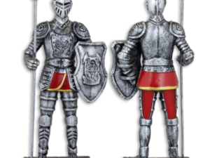 FIGURA DE RESINA ARMADURA MEDIEVAL CON LANZA 18 cm. COD: 39717