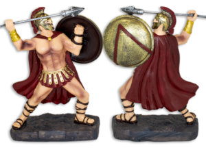 FIGURA DE RESINA GUERRERO GRIEGO 12 cm.  COD: 39772