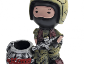 FIGURA DE RESINA AMERICAN CORPS SOLDADO CON GRANADA 15 cm. COD: 39431