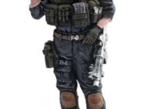 FIGURA DE RESINA AMERICAN CORPS SOLDADO BAZOCA 30 cm.  COD: 39432