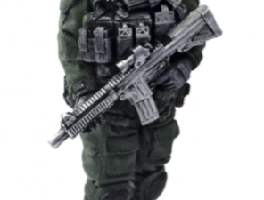 FIGURA DE RESINA AMERICAN CORPS SOLDADO METRALLETA 30 cm. COD: 39433