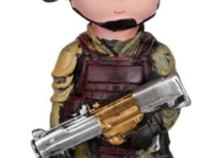 FIGURA DE RESINA AMERICAN CORPS SOLDADO CON CASCO 16 cm. COD: 39436