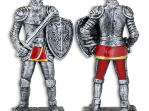 FIGURA DE RESINA ARMADURA MEDIEVAL CON ESPADA 8.5 cm. COD: 39712