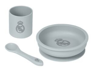 SET ALIMENTACIÓN BEBE REAL MADRID GRIS.