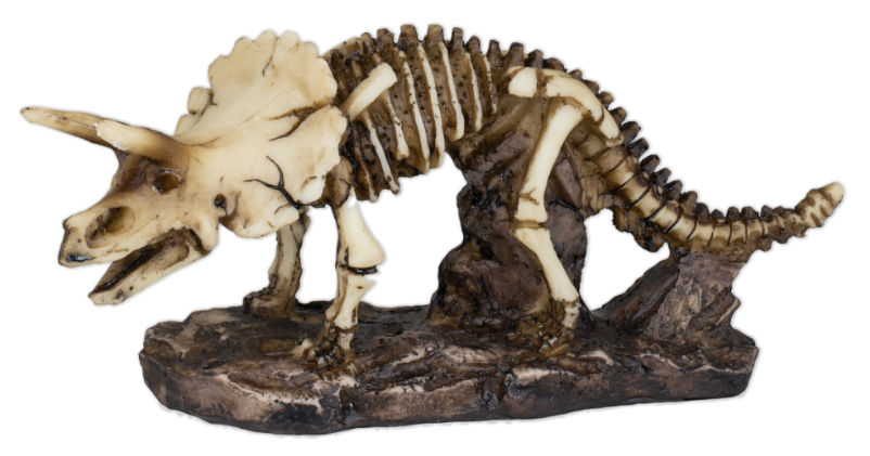 FIGURA DE RESINA ESQUELETO DINOSAURIO 17 cm. COD: 39617