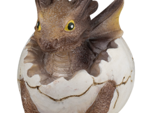 FIGURA DE RESINA DRAGON HUEVO MARRON 6.5 cm.  COD: 39596