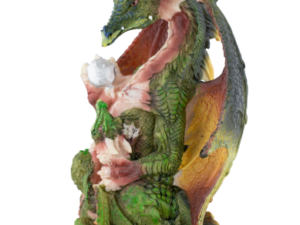 FIGURA DE RESINA DE DRAGON CON BEBE 20 cm.  COD: 39558