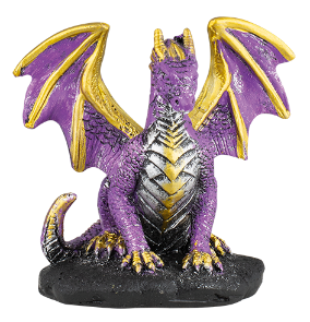 FIGURA DE RESINA DRAGON ALAS MORADO 7.7 cm. COD: 39586