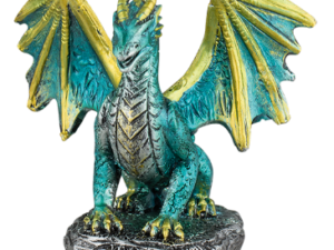 FIGURA DE RESINA DRAGON ALAS VERDE 7.7 cm.  COD: 39587