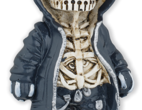 FIGURA DE RESINA SKELETON NEGOR VESTIDO 16 cm.  COD: 39625